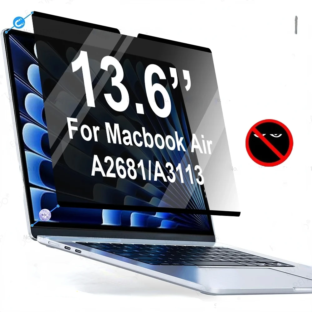 Privacy Screen Filter - Anti-Peeping Magnetic Screen Protector for Macbook