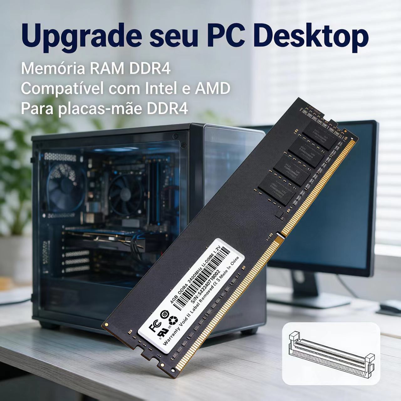 DDR4 RAM 4GB 8GB 2400MHz Deskt - огляд і ціна Memory Ram Upgrade