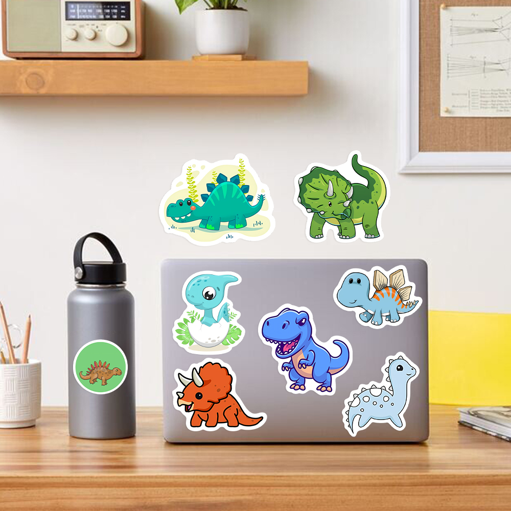 Cute Lovely dinosaur Stickers  - огляд і ціна Laptop Accessories Kids