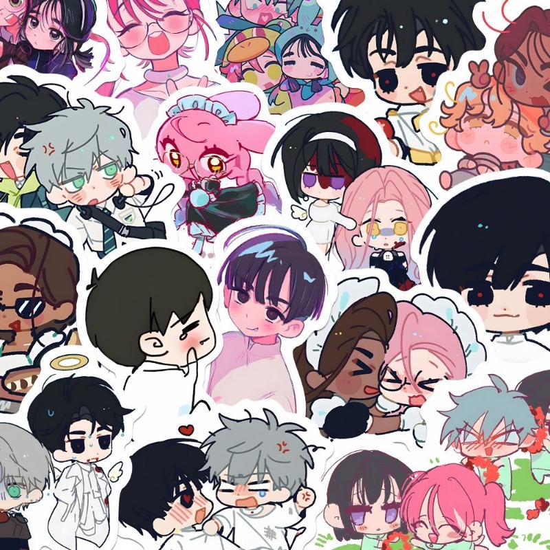 80Pcs/set Cartoon Anime Alien  - огляд і ціна Laptop Accessories Kids