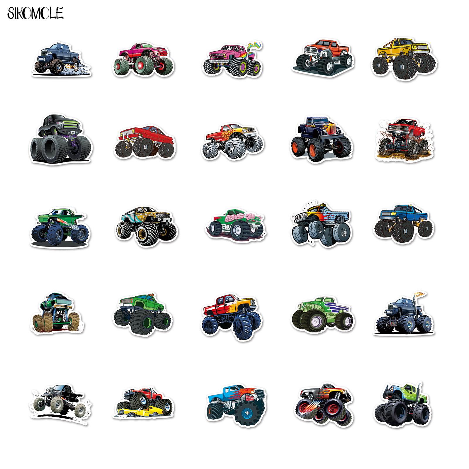 10/30/50pcs Cute Monster Truck - огляд і ціна Laptop Accessories Kids